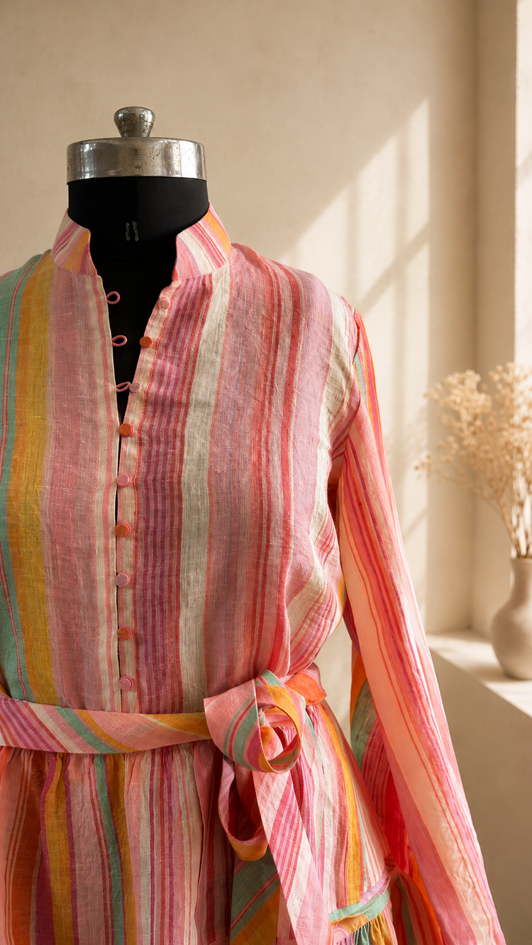 Jhaali Shirt and Skirt in Pink