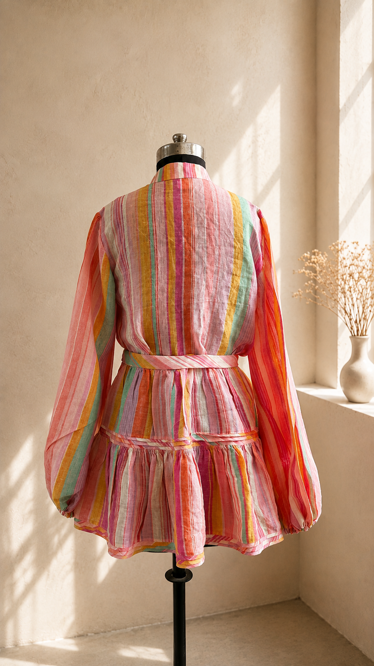 Jhaali Shirt and Skirt in Pink