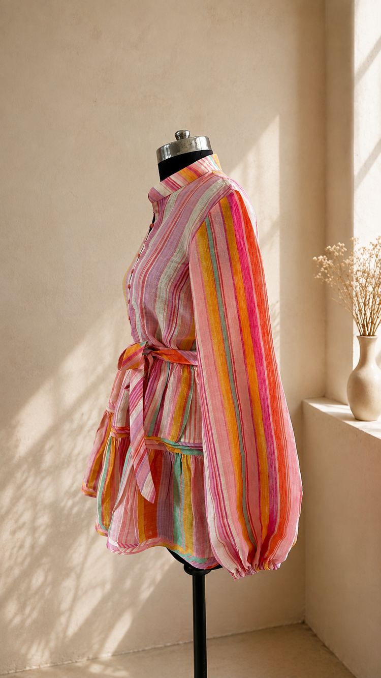 Jhaali Shirt and Skirt in Pink