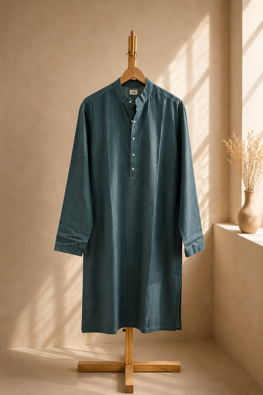 Cotton Kurta in Teal