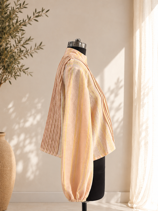 Jhaali Shirt in Peach